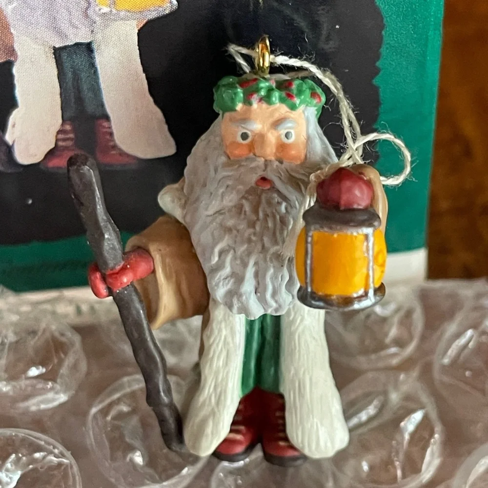Hallmark Keepsake Centuries of Santa MINIATURE Ornament 1996 #3 Woodland Santa